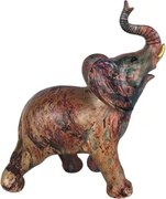 Dekoračná soška Farebný slon, 18 cm%