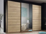 Šatníková skriňa so zrkadlom Bravo, 270 cm, dub mauvella%
