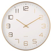 Karlsson  5973WH dizajnové nástenné hodiny biele,priemer 40 cm