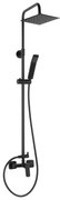 Ferro Vitto Verdeline, sprchová sada 150 mm s hornou dažďovou hlavicou, čierna matná, NP81-BVI7UVL-BL