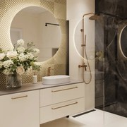 Invena Glamour Trend, oválne umývadlo na dosku 500x325x122 mm, biela lesklá, INV-CE-63-W01-L