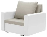 Kreslo pre 1 osobu s funkciou spania EKO Svetlo béžová/biela