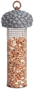 Závesné kŕmidlo pre vtáky Acorn2, 27,5x10 cm, kov/polyesterová živica, sivá