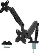 Stolový držiak na 2 monitory s plynovou pružinou, 17–32"