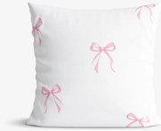 Goldea detská bavlnená obliečka na vankúš - ružové mašličky 40 x 40 cm