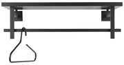 Čierny kovový nástenný vešiak s poličkou 76 cm Simplon – Spinder Design