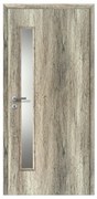 Doornite Interiérové dvere Verto, 70 P, 746 × 1983 mm, fólia, pravé, dub Grand, presklené