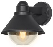 Candellux Čierne fasádne svietidlo Saginia pre žiarovku E27 IP44 21-32362