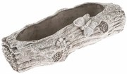 Betónový kvetináč Kmeň s motýľom, 29,5 x 8 x 11 cm