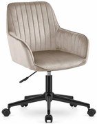 Otočná stolička ROXY zamatová béžová
