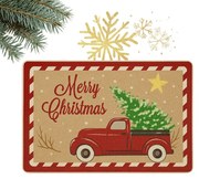 Vianočná rohožka HOLIDAY RIDE 60x90 cm, červená