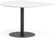 Stôl METRIC, polovičný ovál, 1000x1000x720, čierna/biela
