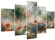Obraz – Abstrakcia poľa s makmi (150x105 cm)