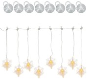 Nexos 86334 Svetelný záves vločky, 8 LED, teplo-biela