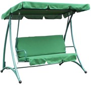 Záhradná hojdačka zelená s vankúšom