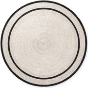 Hanse Home, Kusový koberec Jute Braided 106331 Natural Black kruh, 200x200 (priemer) kruh, čiernobiela, chodba / predsieň