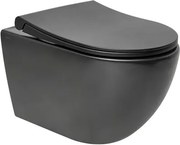VitrA VitrA Project závesná toaleta s doskou softclose s60 čierna mat zadný odpad 7510-083-6319