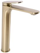 Umývadlová batéria REA Marco brúsené zlato vysoká