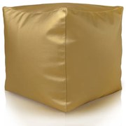 Taburetka Cubo zlatá ekokoža