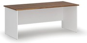 Kancelársky písací stôl PRIMO WHITE, 180x80 cm, biela/orech