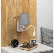 Brilagi - LED Nástenná lampa NUBILA 1xE27/25W/230V + LED/3W biela/šedá