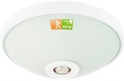 ECOLIGHT LED stropné svietidlo 2xE27 s pohybovým senzorom - sklo