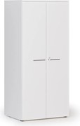 Kancelárska policová skriňa PRIMO WHITE s dverami, 1781 x 800 x 600 mm, biela