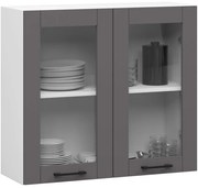 Horná kuchynská skrinka OLIWIA W80 H720 biela / sivá