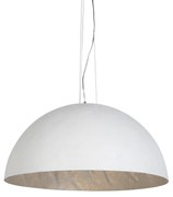 Moderné závesné svietidlo biele so striebornou farbou 70 cm - Magna