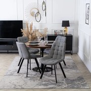 PROXIMA.store - Čalúnená jedálenska stolička RICK 2 FARBA: sivá, MATERIÁL: pletená