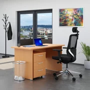 Zostava kancelárskeho nábytku Visio 1, 140 cm, buk