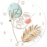Sklenené nástenné hodiny ø 30 cm Feminine line - Styler