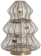 Mosadzný antik kovový svietnik vianočný stromček na 5 sviečok Tree - Ø 38*50 cm