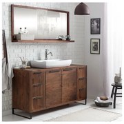 furniture-nabytek.cz - Masívna skrinka do kúpeľne Sydney Dark II z akáciového dreva, lakovaná, hnedá