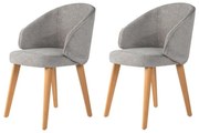 Súprava jedálenských stoličiek Bentley Grey and Light Oak, 2 ks