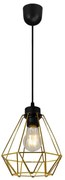 Závesné svietidlo Fusion, 1x zlaté drôtené tienidlo, lp