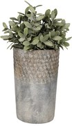 Šedý antik cementový vysoký kvetináč S - Ø 12*19 cm