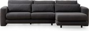 Rohová sedačka Lelysena (p) (sivá čierna)