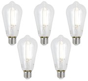 Sada 5 inteligentných stmievateľných LED žiaroviek E27 ST64 číra 7W 806 lm 2700-6500K Zigbee