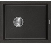 Mexen Pedro granitový jednokomorový drez 560 x 460 mm, čierna/zlatá metalik - 6508561000-75