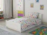 Bavlnené obliečky do postieľky Kocky biele