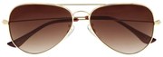 Sunmania Zlato-hnedé okuliare pilotky "Aviator" 388095358