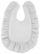 Nepremokavý mušelínový podbradník s volánikom Nature - šedá