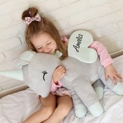 Maxi plyšový jednorožec mätový