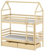 Posteľ Domček Alex 90x200 borovica