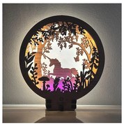 Li-Go 23568/DUB2 - Stmievateľná LED stolná dekorácia LED/12W/230V 20x22 cm dub