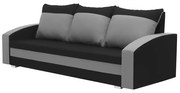 Pohovka 3-miestna s funkciou spania JAN Čierna/svetlo šedá