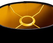 Zamatový tienidlo čierny oválny 25/16/15