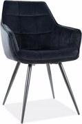 SI Lilia Velvet stolička čierna