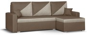 Rohová sedacia súprava s funkciou spania ASTRA2 Hnedá/béžová
